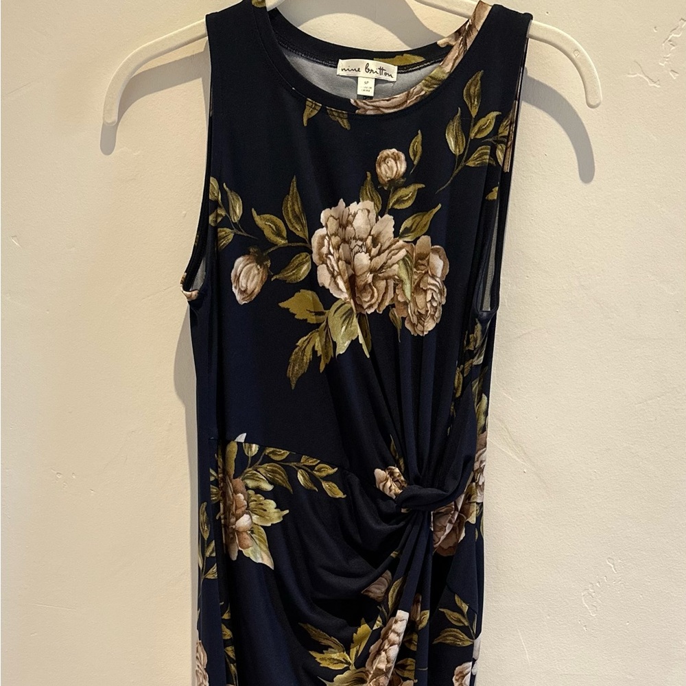 Blue, floral  Nine Britton spring/summer dress.